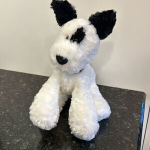 Gund Westin St Francis Union Square Plush Puppy Dog 10” Black White  Spot